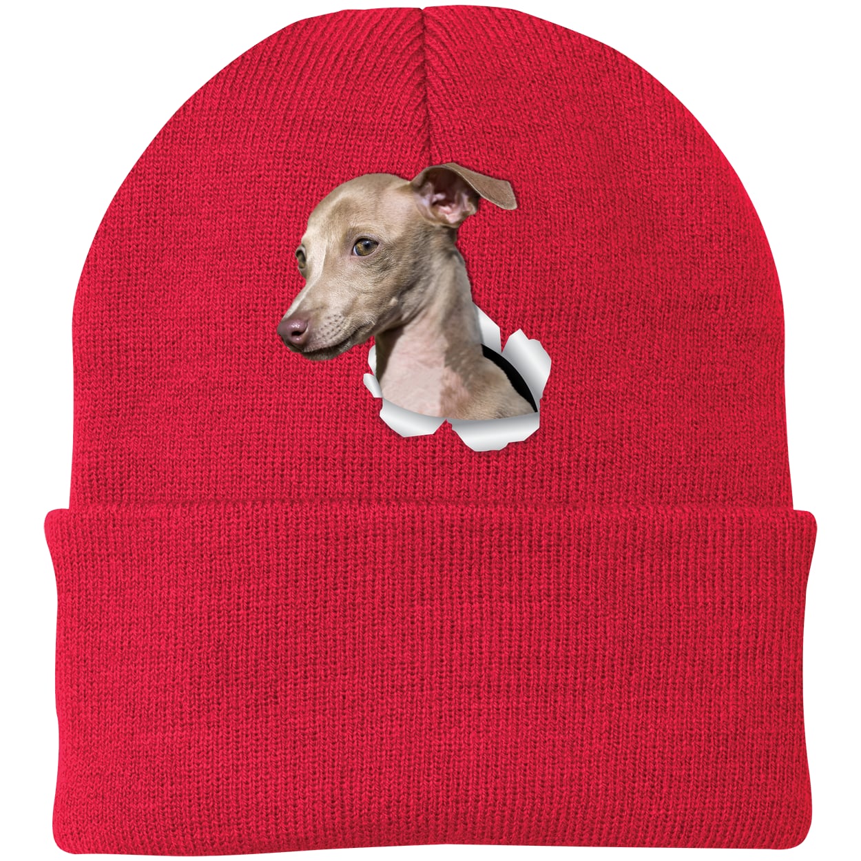 CP90 Port & Company Knit Beanie - Athletic Red