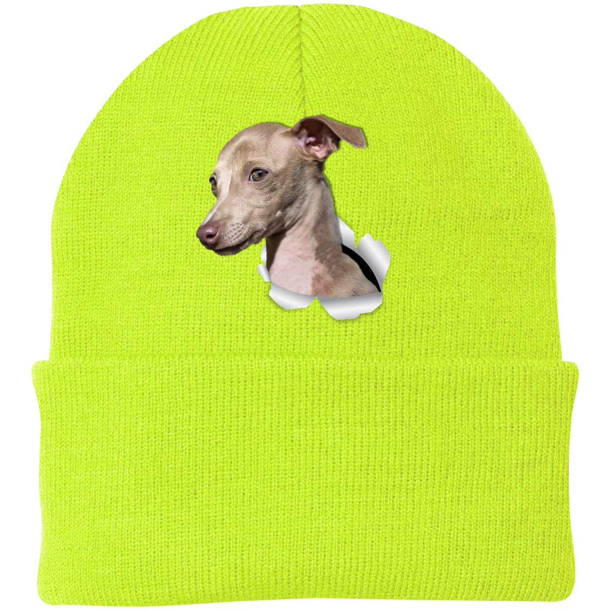 CP90 Port & Company Knit Beanie - Neon Yellow