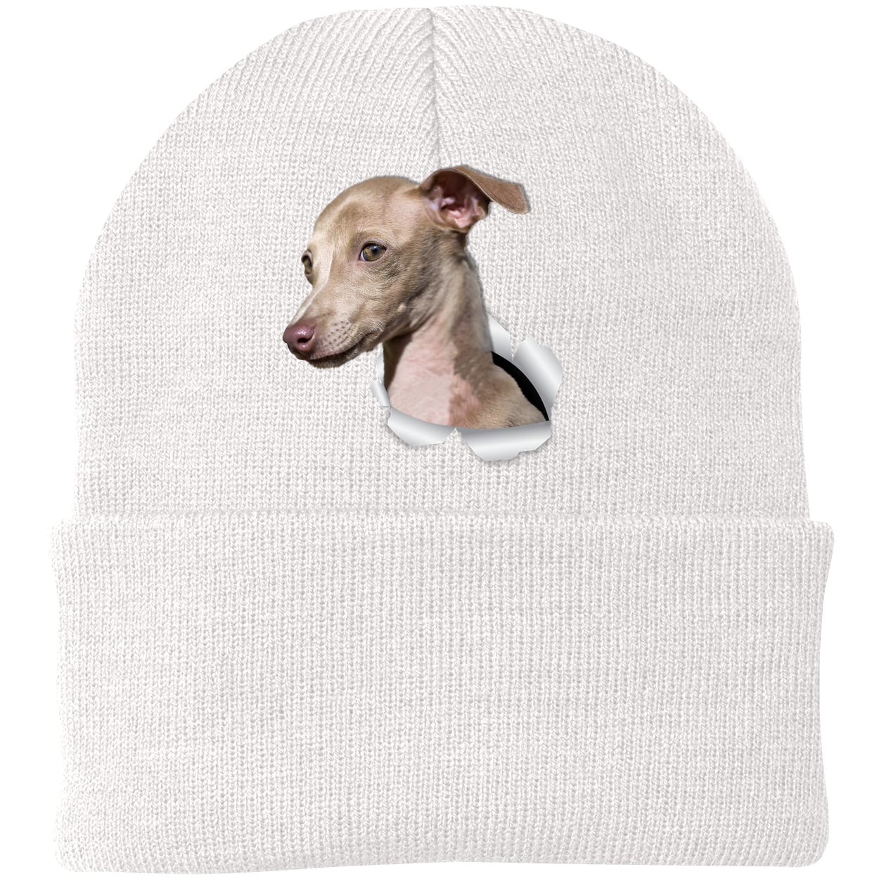 CP90 Port & Company Knit Beanie - White