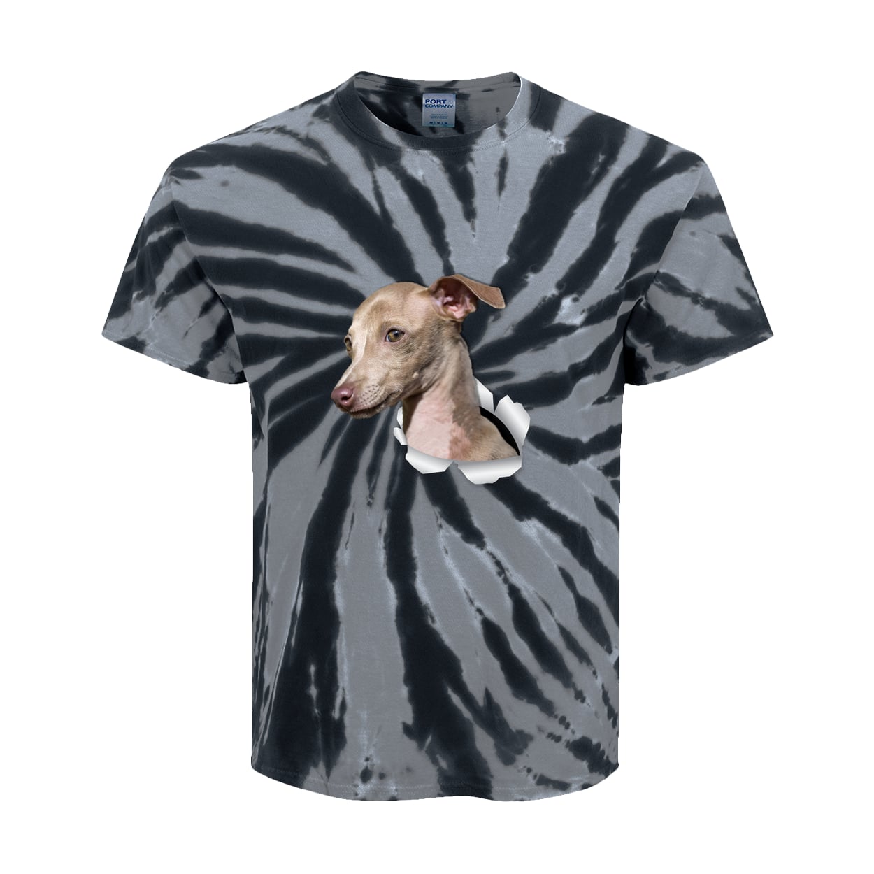 PC147Y Port & Company Kids Tie-Dye Tee - Black