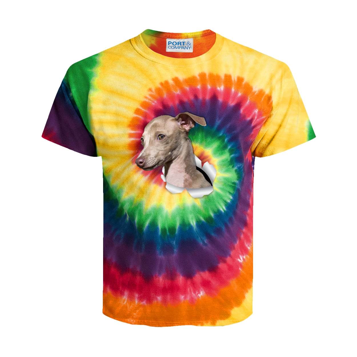 PC147Y Port & Company Kids Tie-Dye Tee - Rainbow