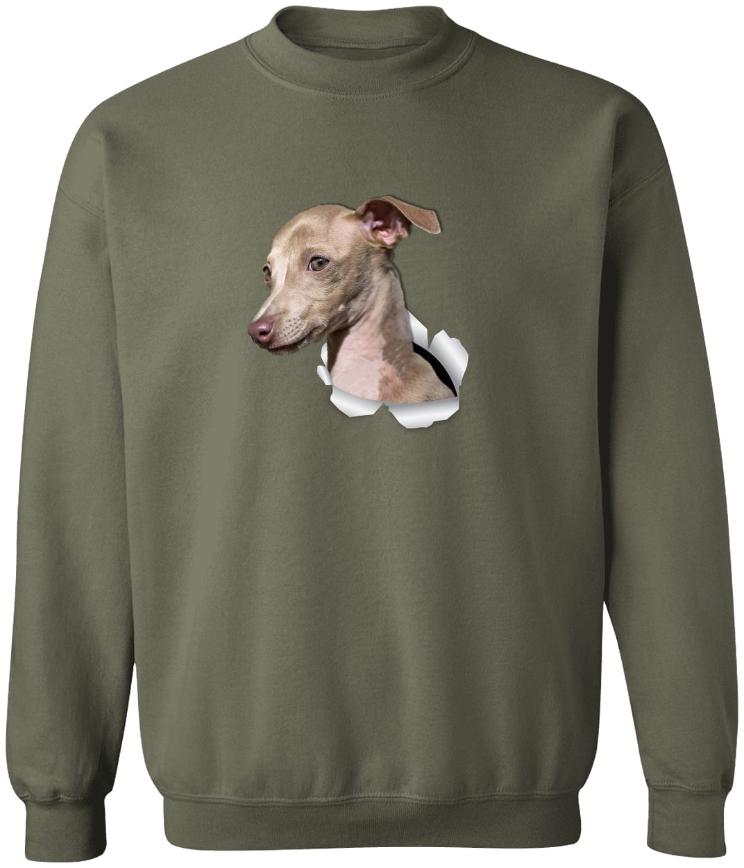 G180 Gildan Crewneck Pullover Sweatshirt - Military Green