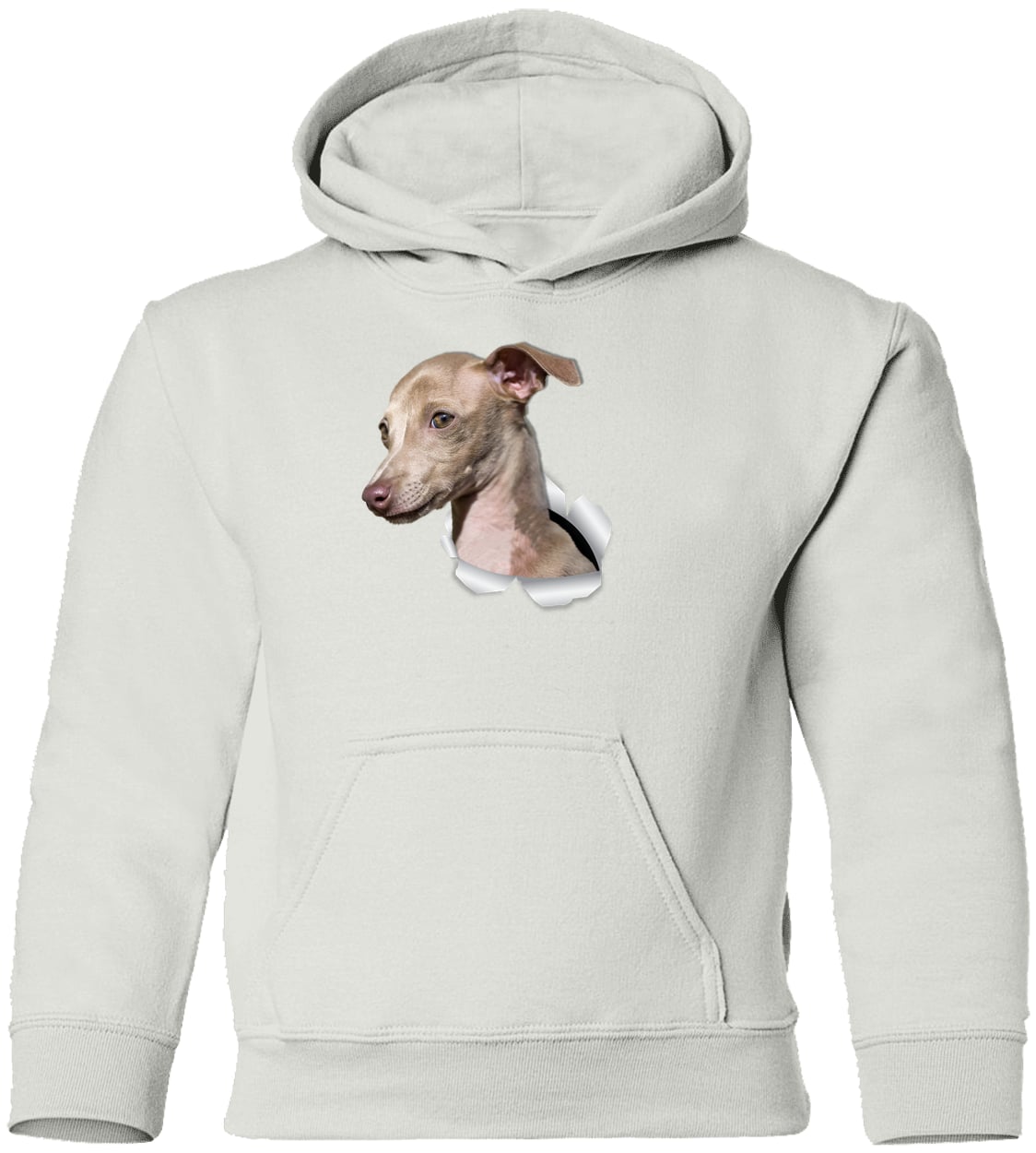 G185B Gildan Youth Pullover Hoodie - White
