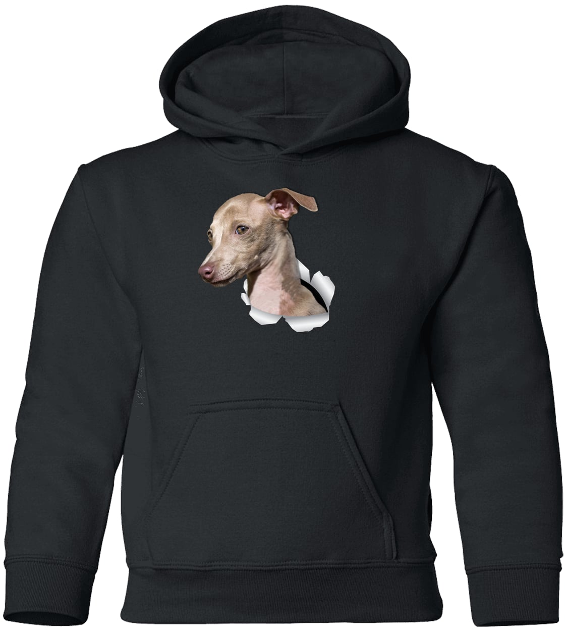 G185B Gildan Youth Pullover Hoodie - Black
