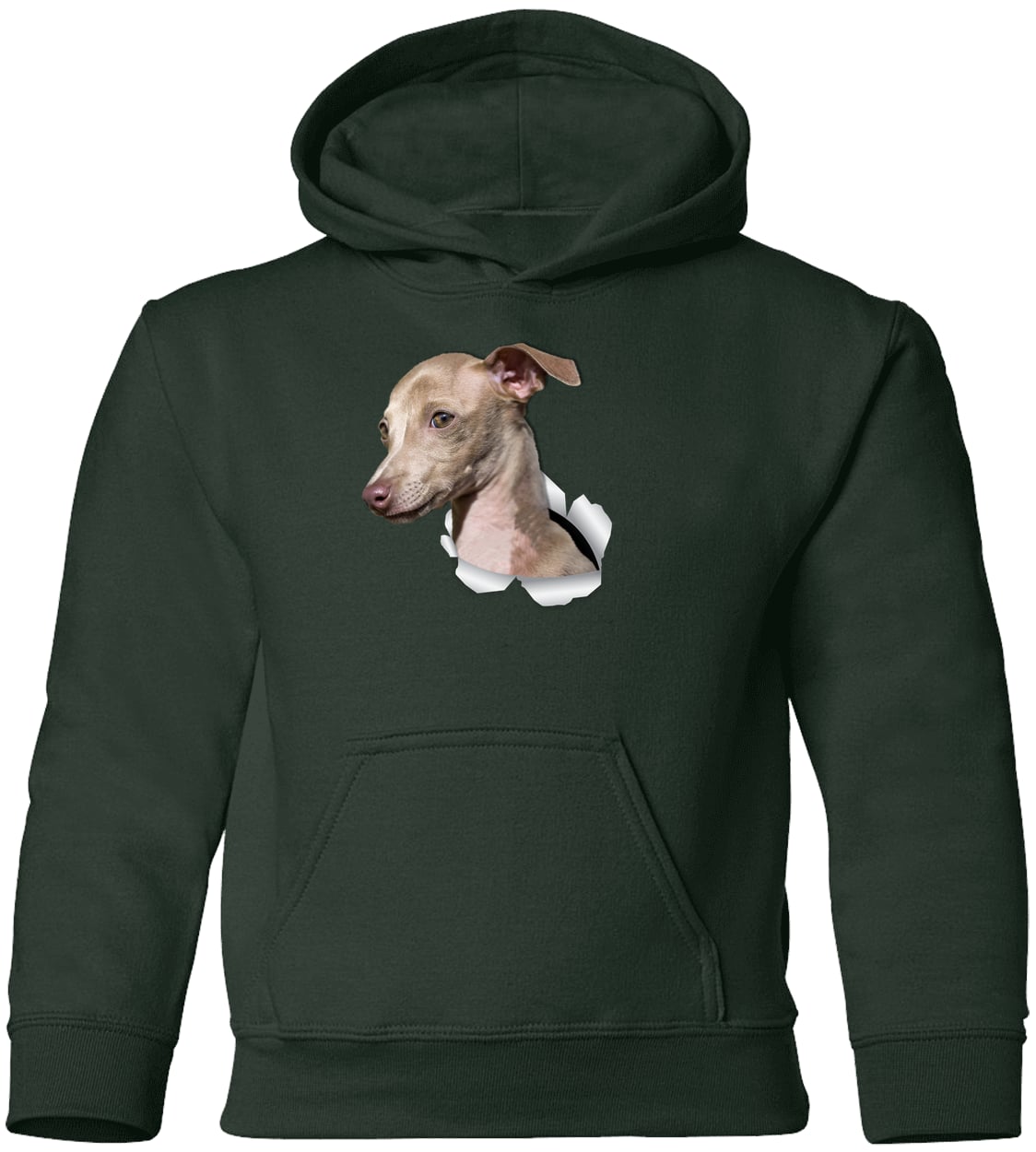 G185B Gildan Youth Pullover Hoodie - Forest Green