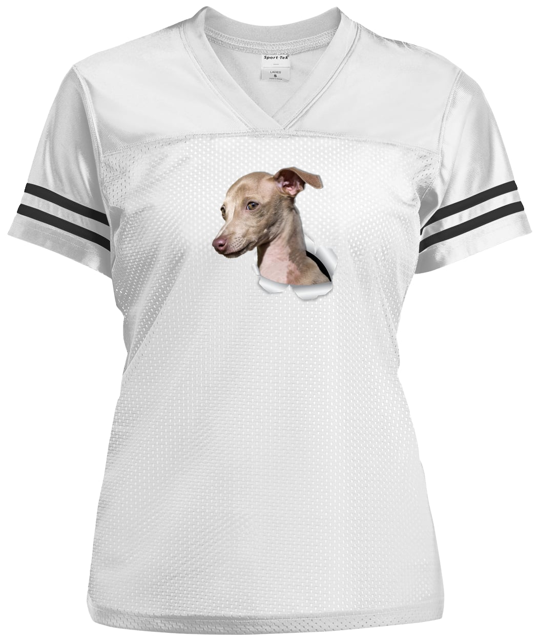 LST307 Sport-Tek Ladies' Replica Jersey - White/Black