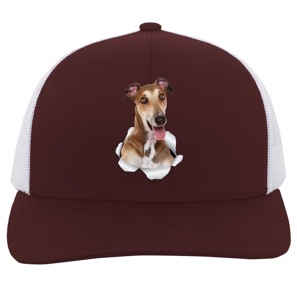 104C Trucker Snap Back - Maroon/White