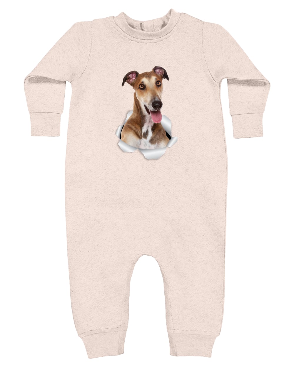 4447 Rabbit Skins Infant Fleece One-Piece Bodysuit - Natural Heather