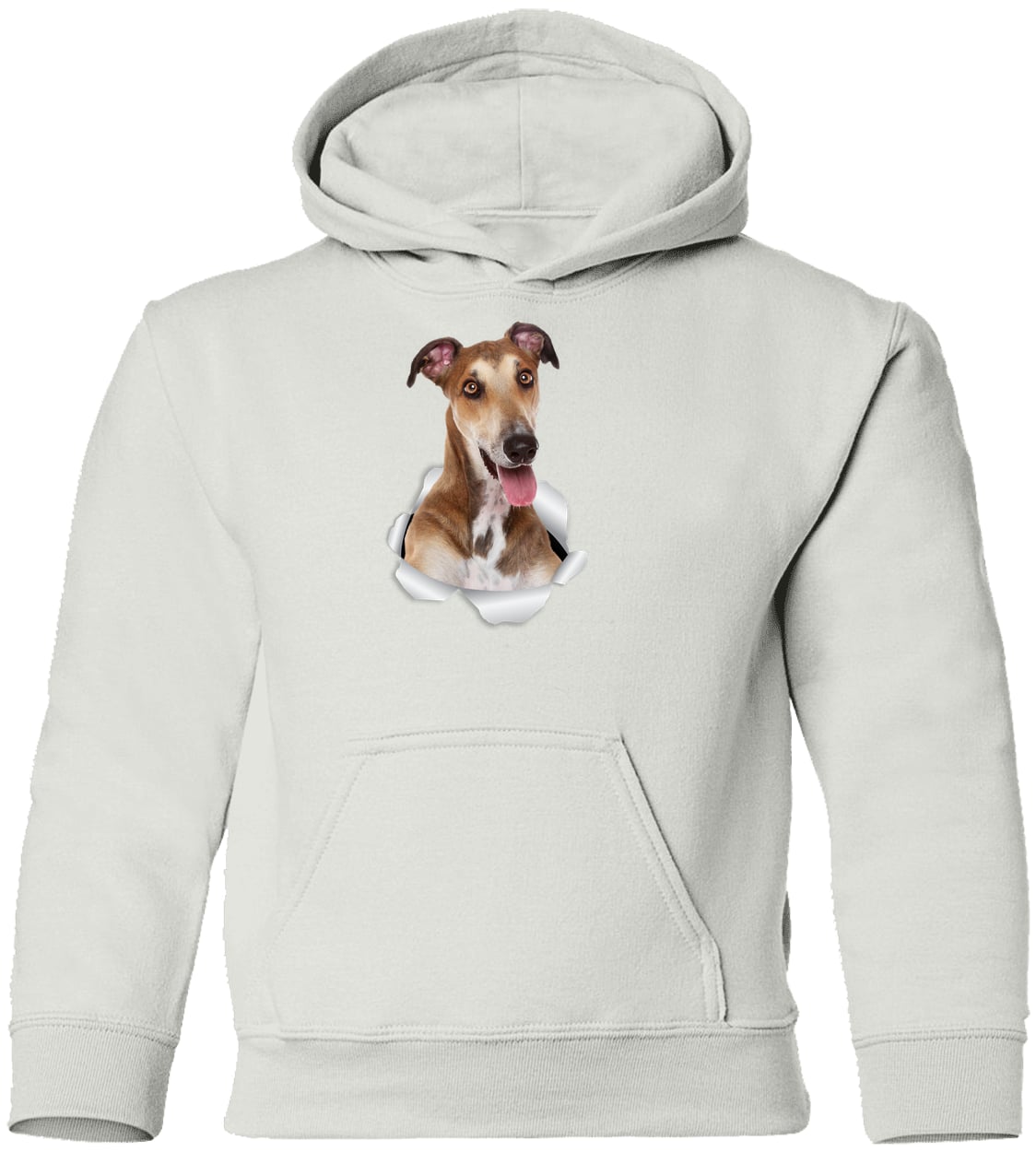 G185B Gildan Youth Pullover Hoodie - White