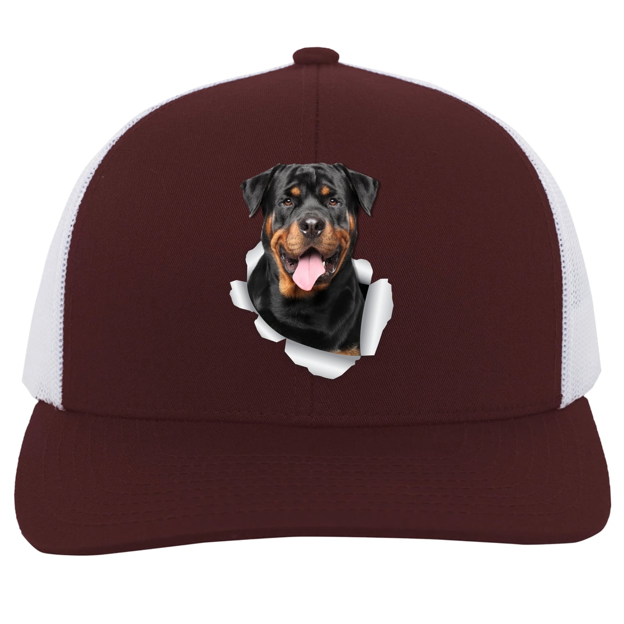 104C Trucker Snap Back - Maroon/White