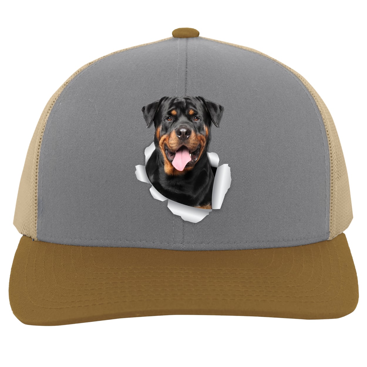 104C Trucker Snap Back - Heather/Beige/Amber