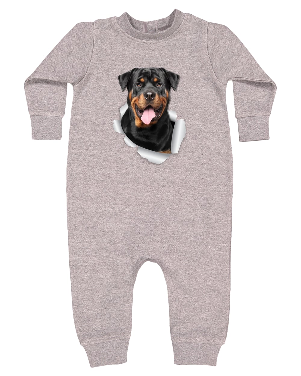 4447 Rabbit Skins Infant Fleece One-Piece Bodysuit - Heather Grey