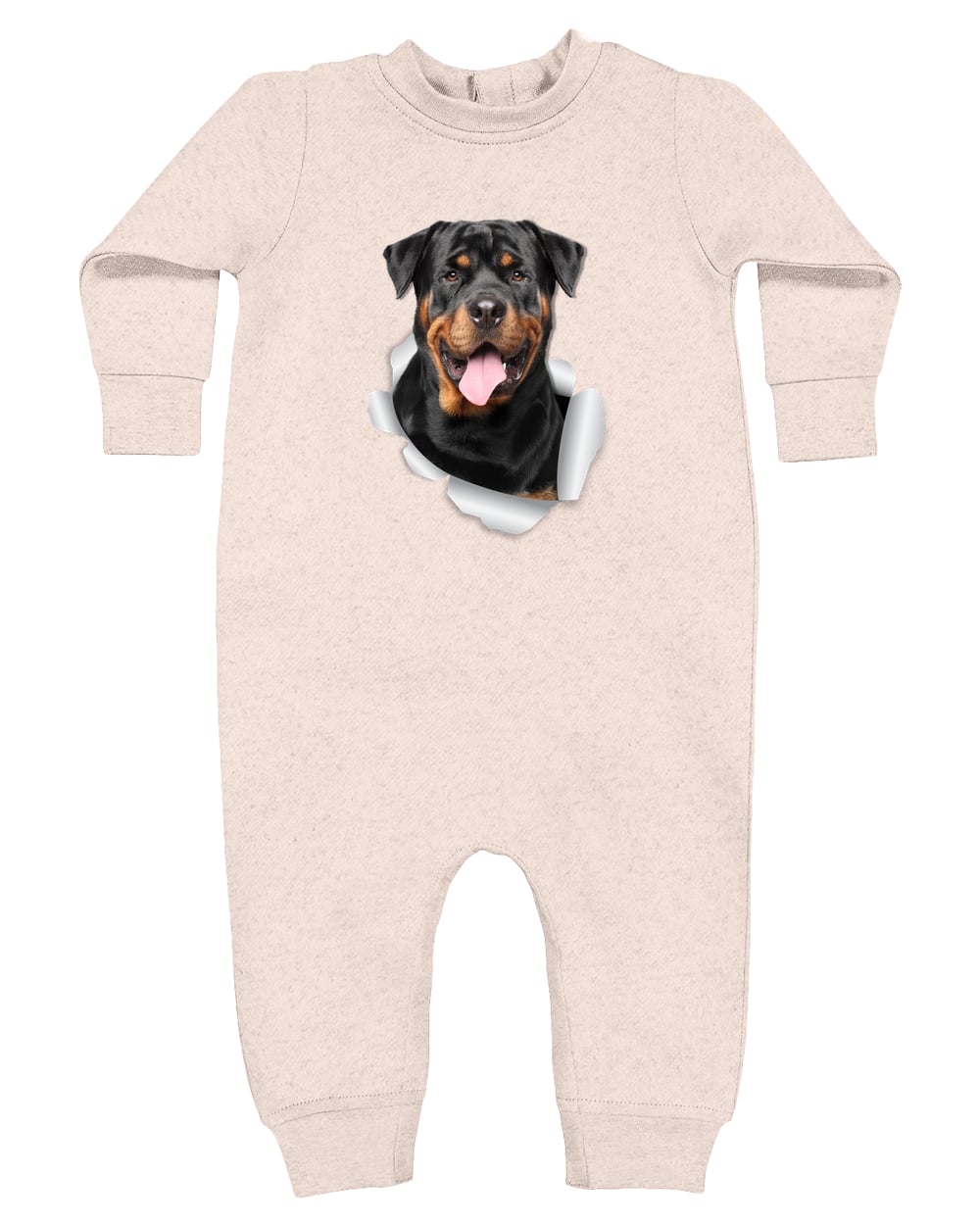 4447 Rabbit Skins Infant Fleece One-Piece Bodysuit - Natural Heather