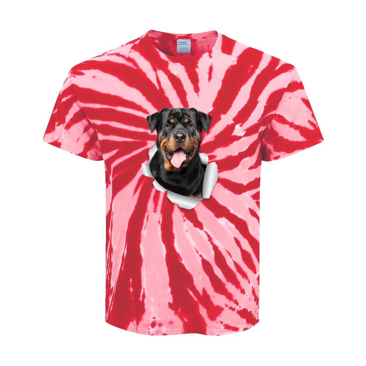 PC147Y Port & Company Kids Tie-Dye Tee - Red
