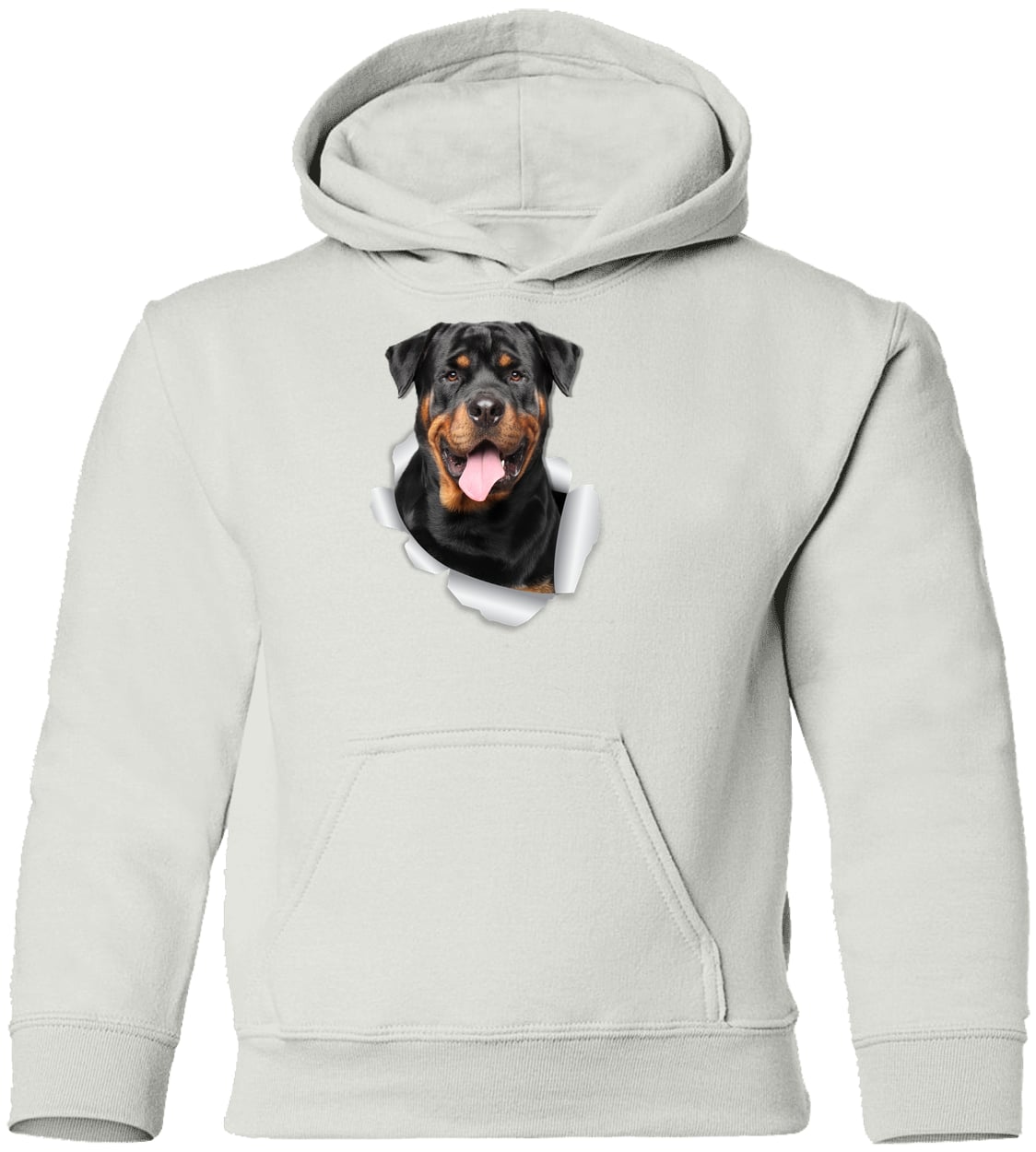 G185B Gildan Youth Pullover Hoodie - White