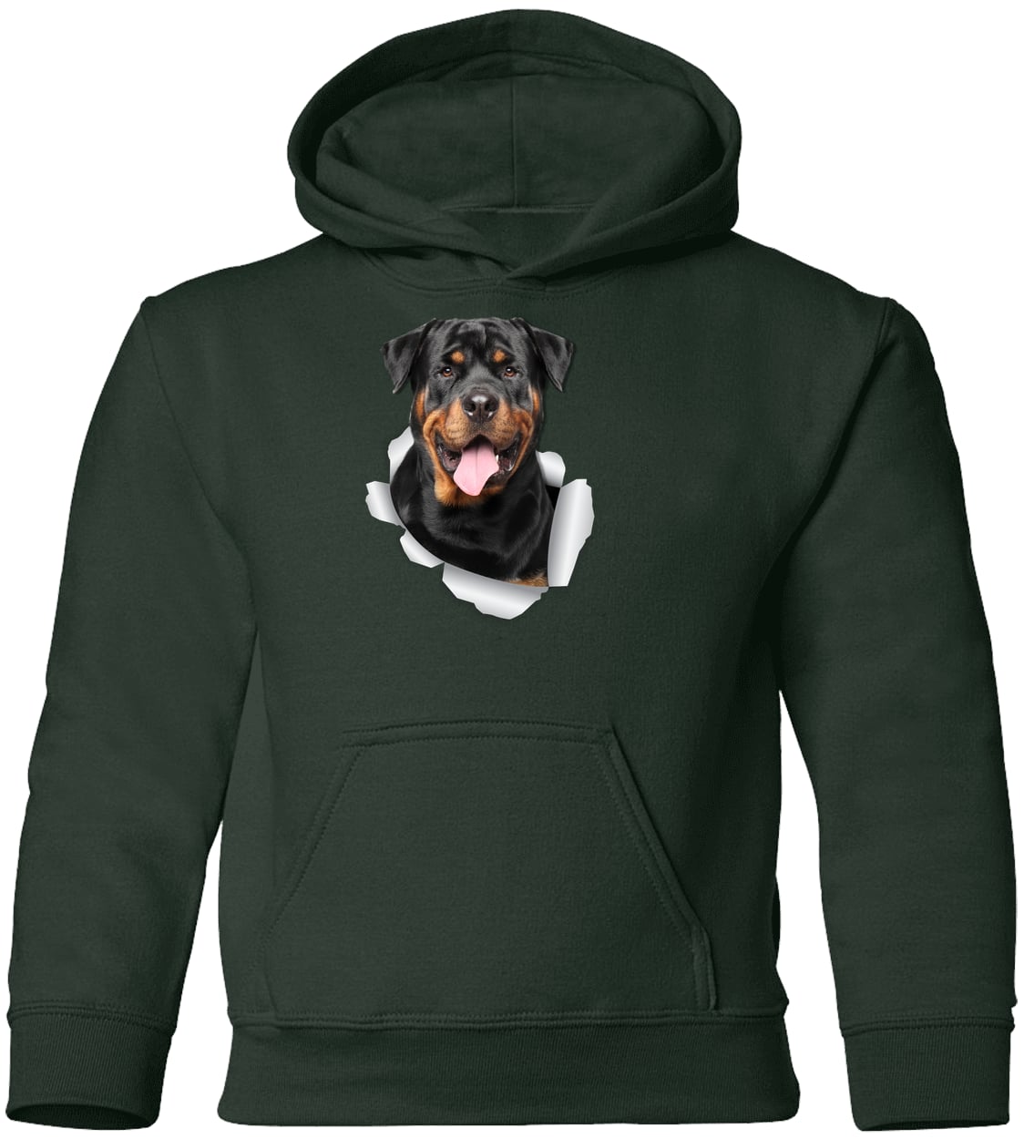 G185B Gildan Youth Pullover Hoodie - Forest Green