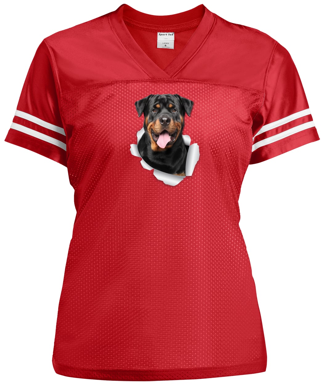 LST307 Sport-Tek Ladies' Replica Jersey - True Red/White