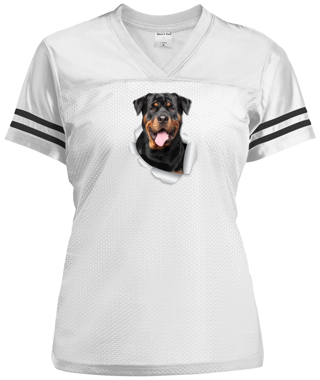 LST307 Sport-Tek Ladies' Replica Jersey - White/Black