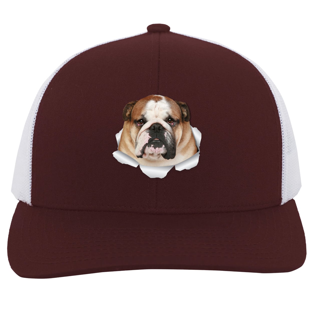 104C Trucker Snap Back - Maroon/White