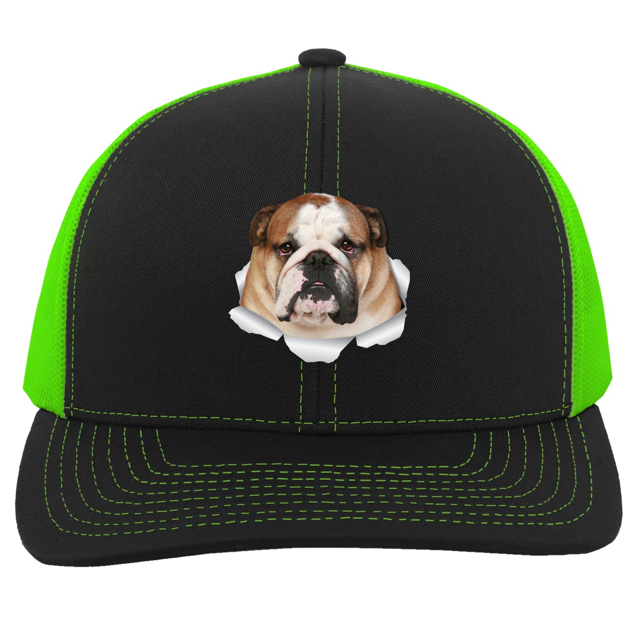 104C Trucker Snap Back - Black/Neon Green