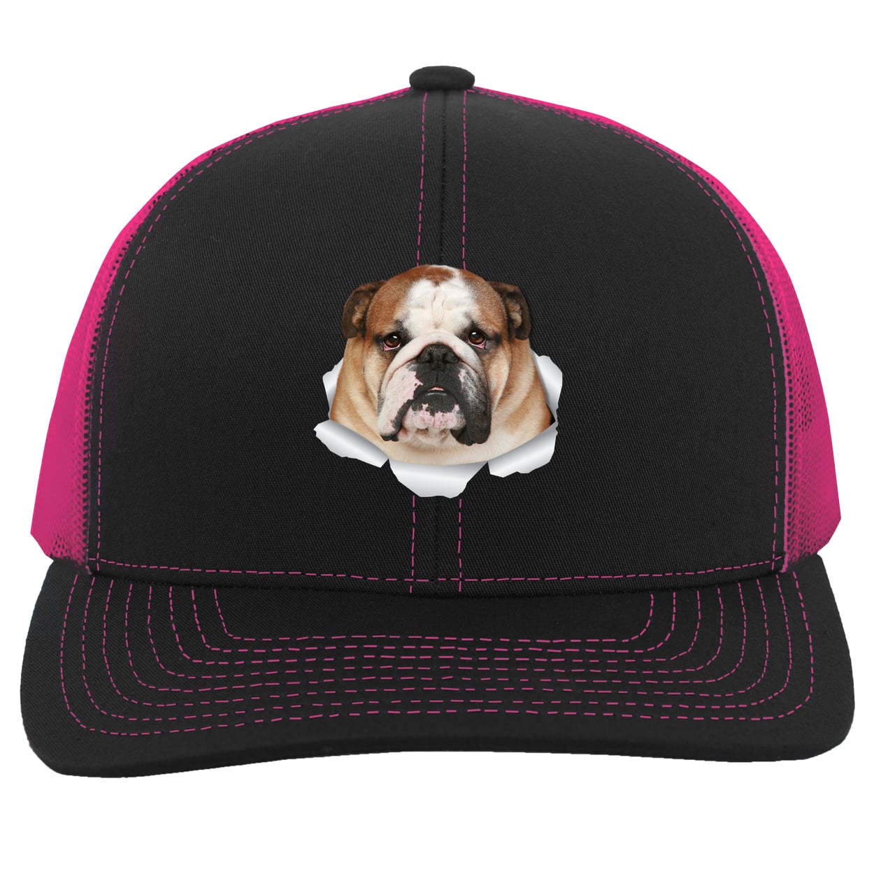 104C Trucker Snap Back - Black/Pink