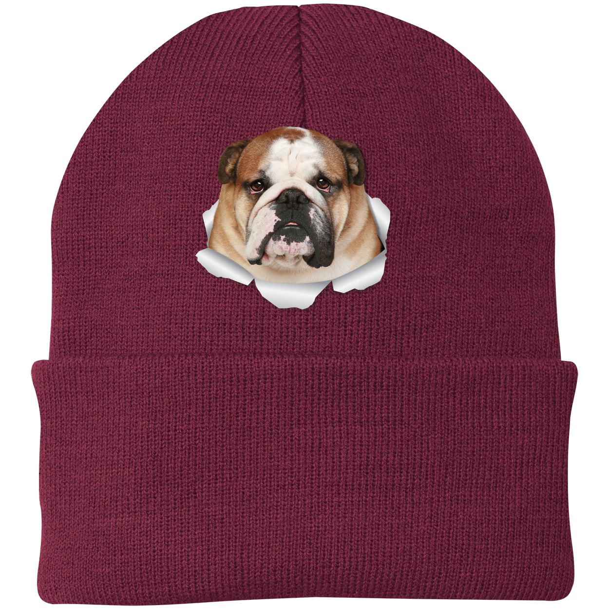 CP90 Port & Company Knit Beanie - Maroon