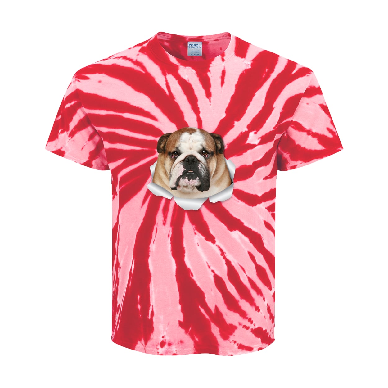 PC147Y Port & Company Kids Tie-Dye Tee - Red