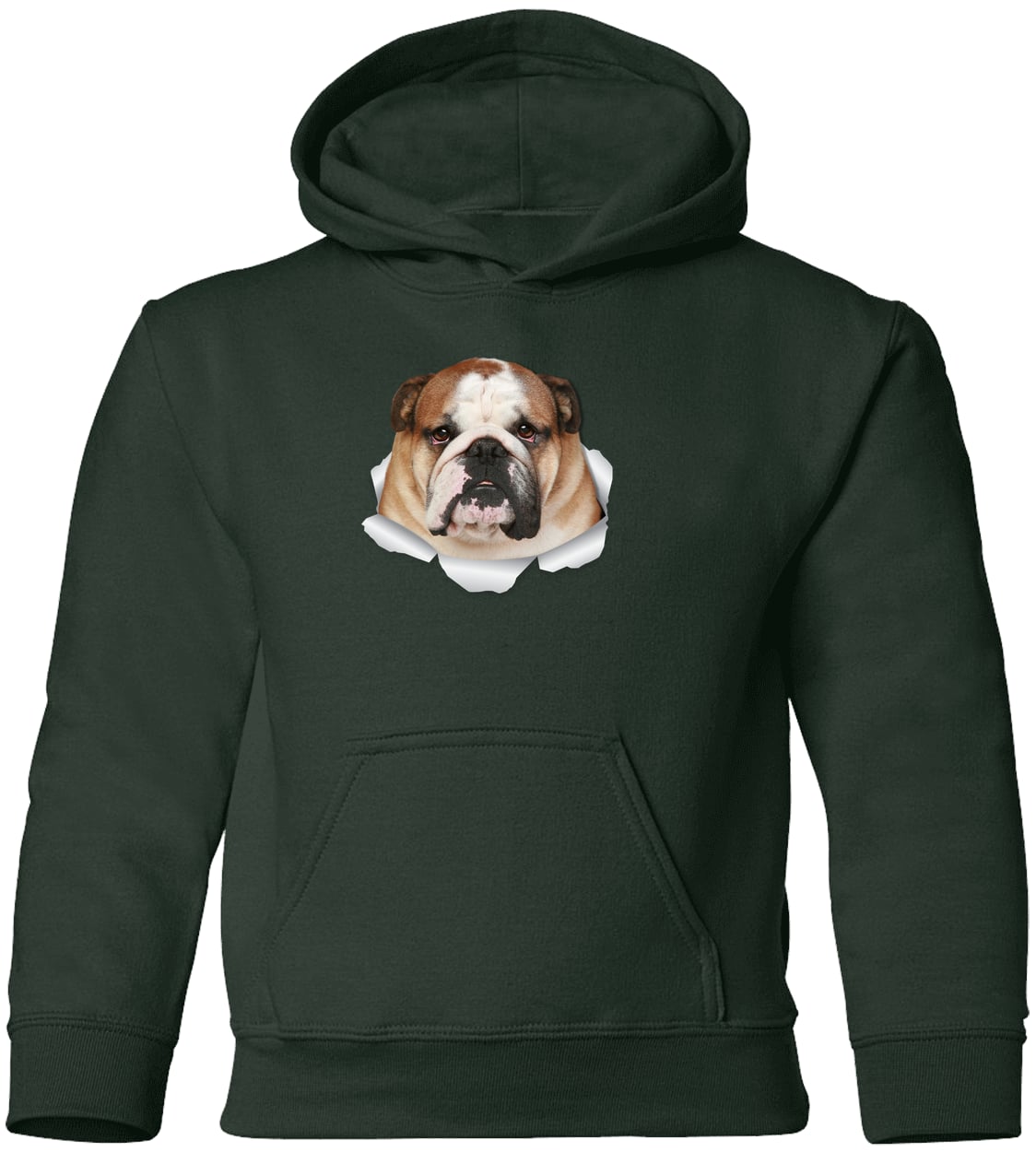 G185B Gildan Youth Pullover Hoodie - Forest Green