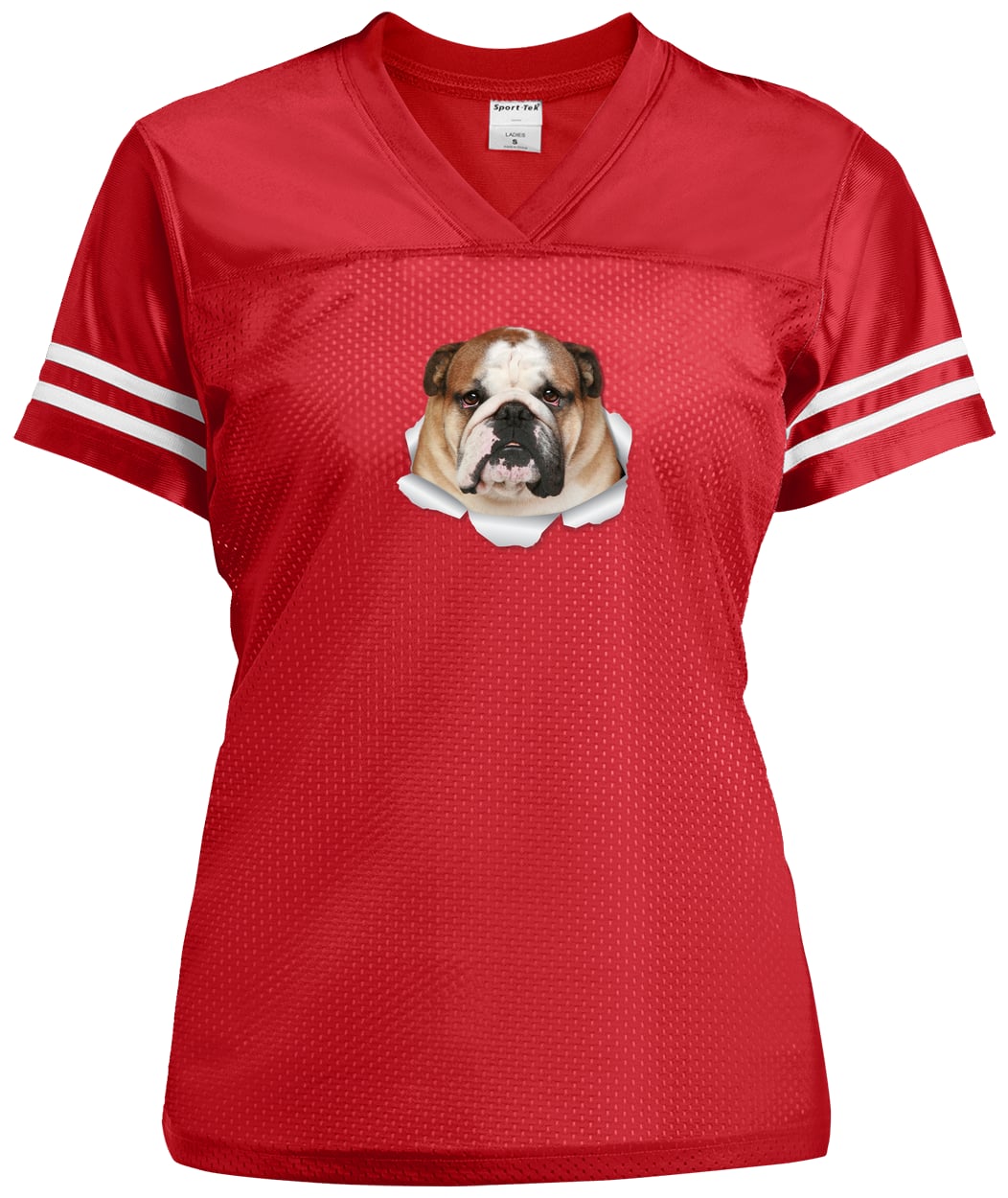 LST307 Sport-Tek Ladies' Replica Jersey - True Red/White