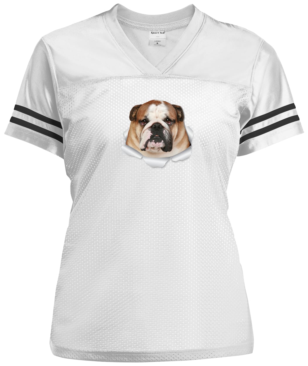 LST307 Sport-Tek Ladies' Replica Jersey - White/Black