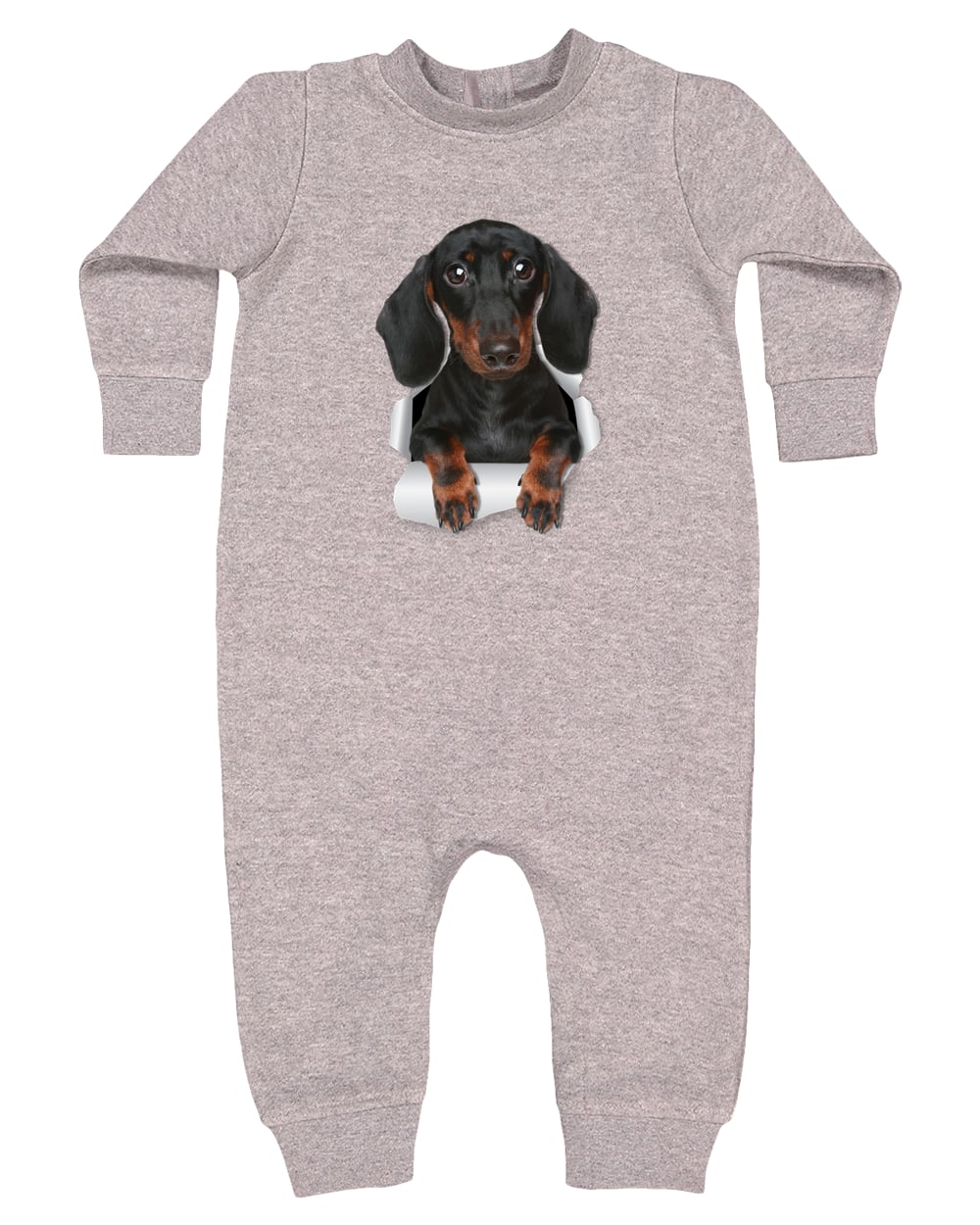 4447 Rabbit Skins Infant Fleece One-Piece Bodysuit - Heather Grey