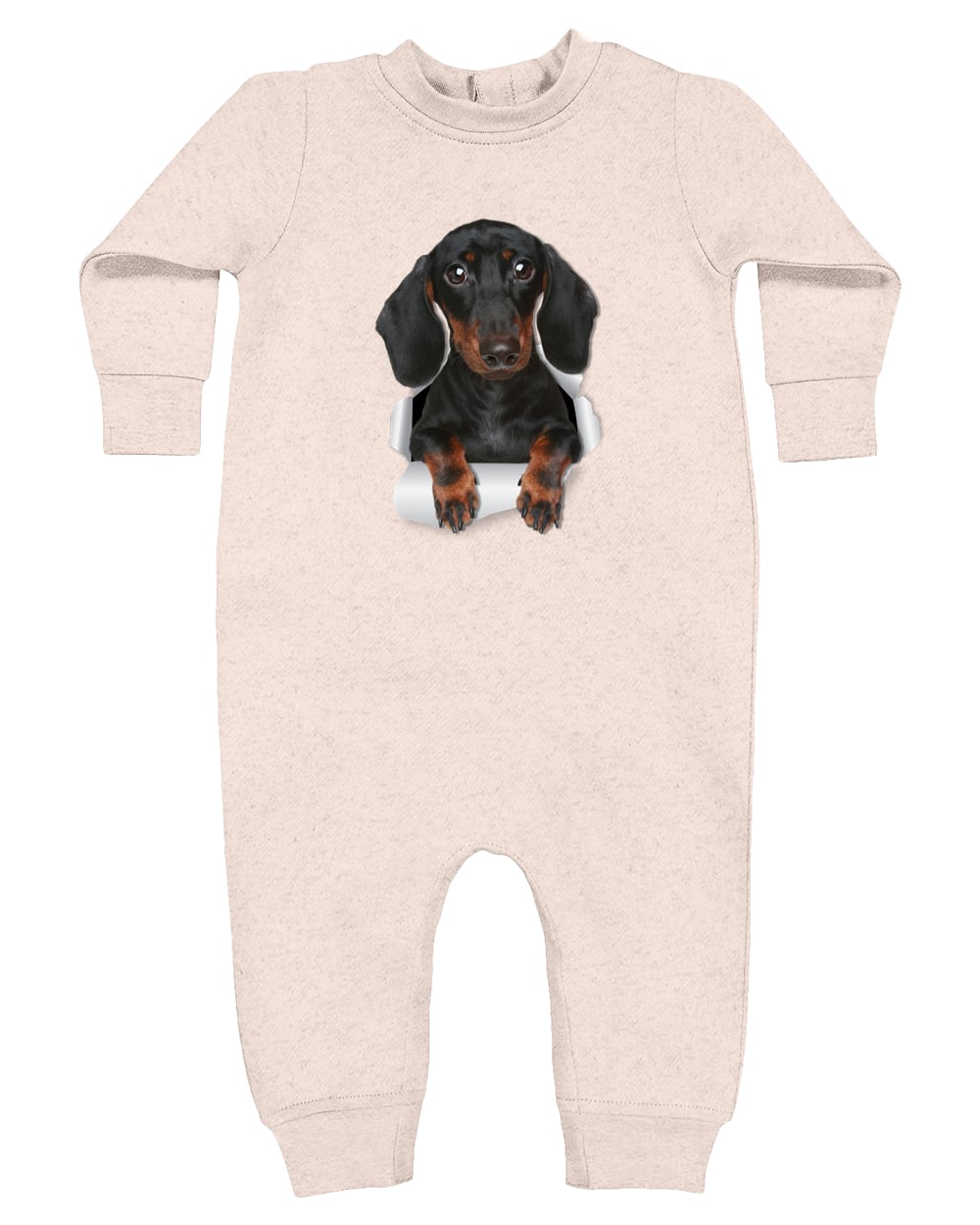4447 Rabbit Skins Infant Fleece One-Piece Bodysuit - Natural Heather