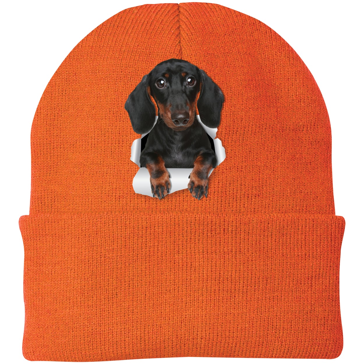 CP90 Port & Company Knit Beanie - Neon Orange