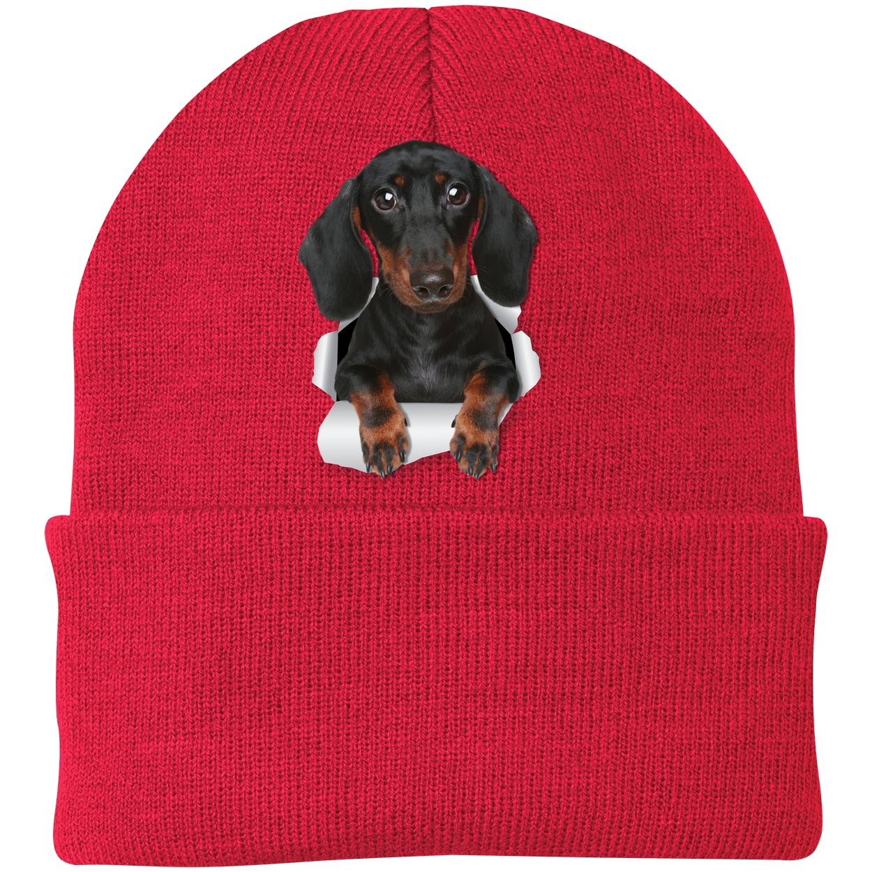 CP90 Port & Company Knit Beanie - Athletic Red