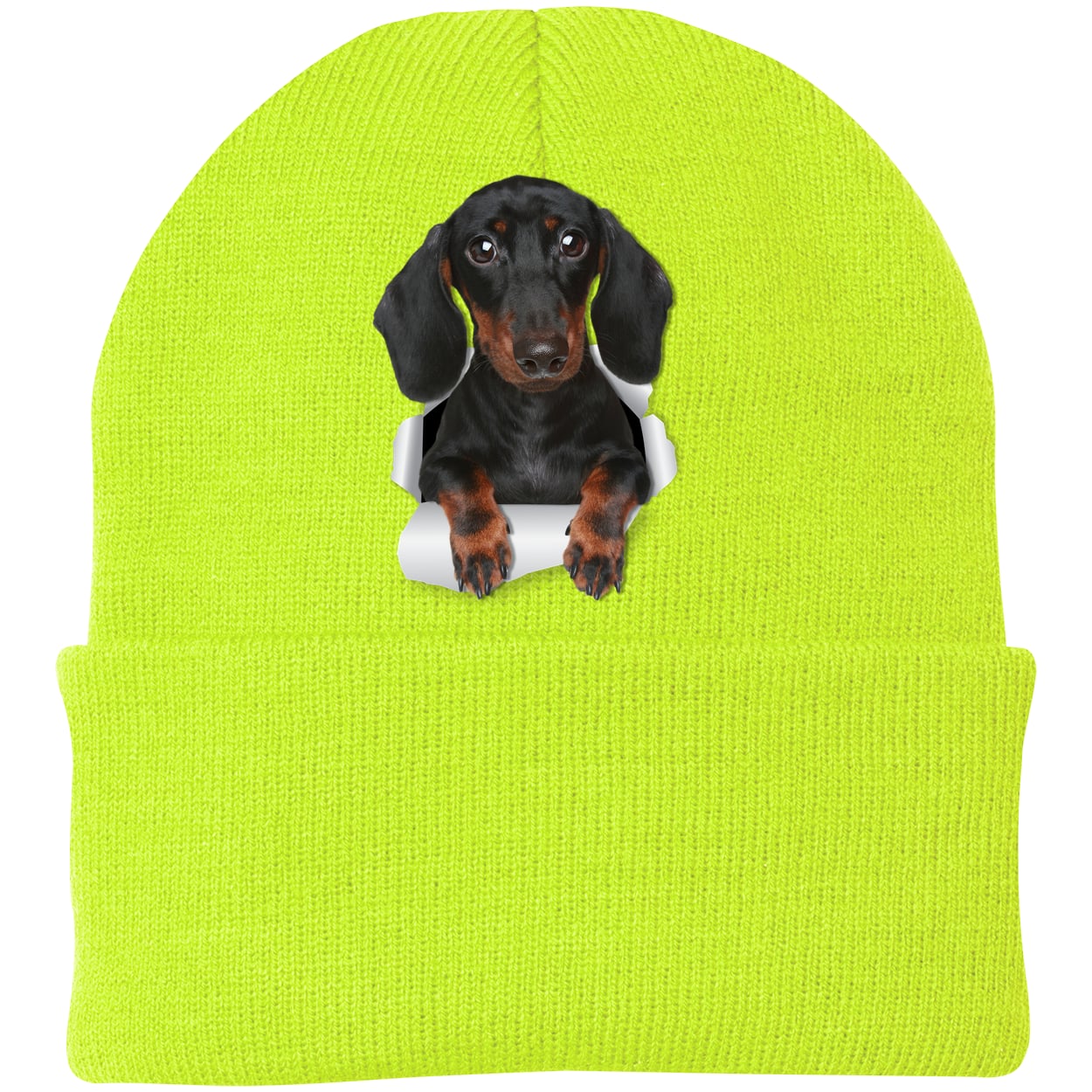 CP90 Port & Company Knit Beanie - Neon Yellow