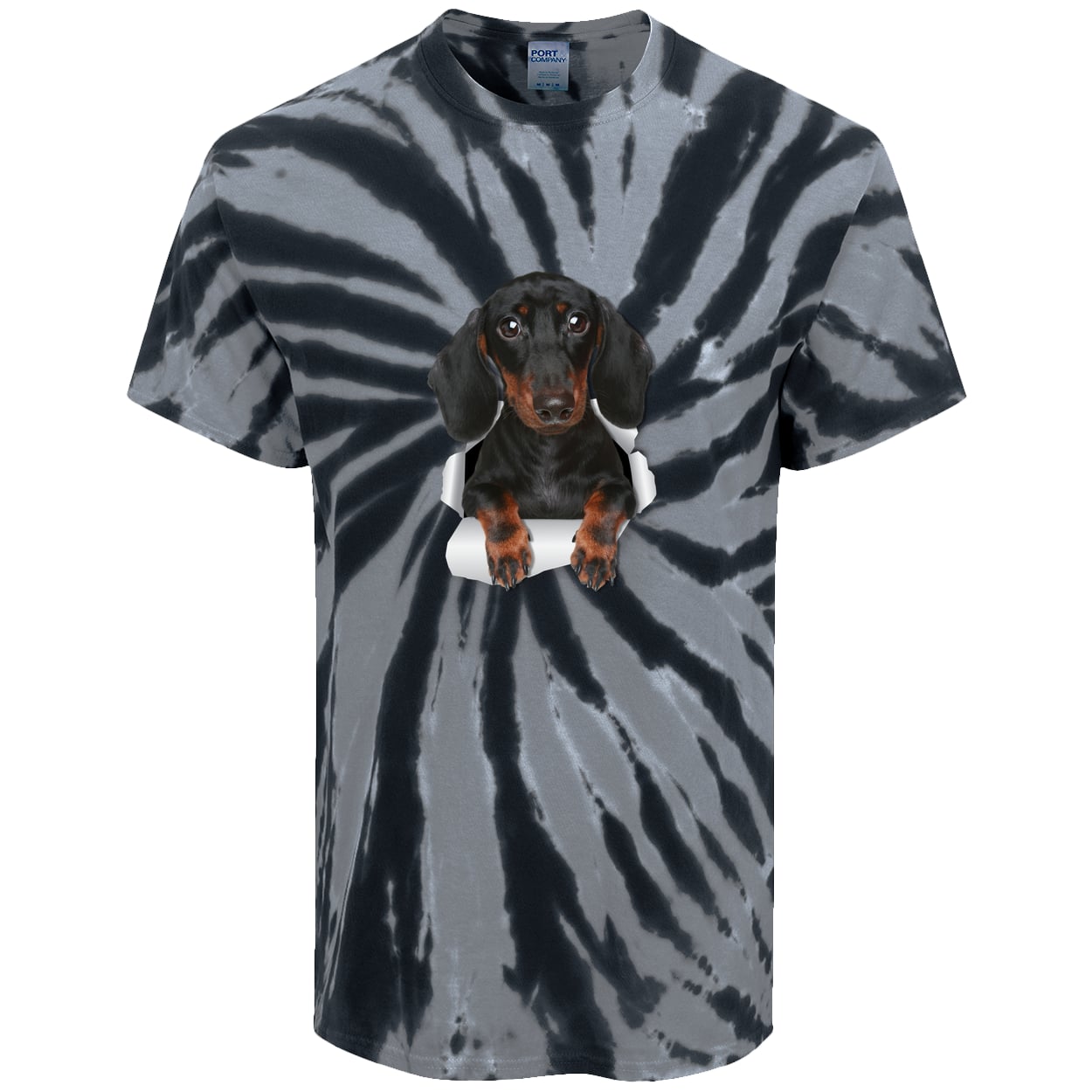 PC147 Port & Company Tie-Dye Tee - Black