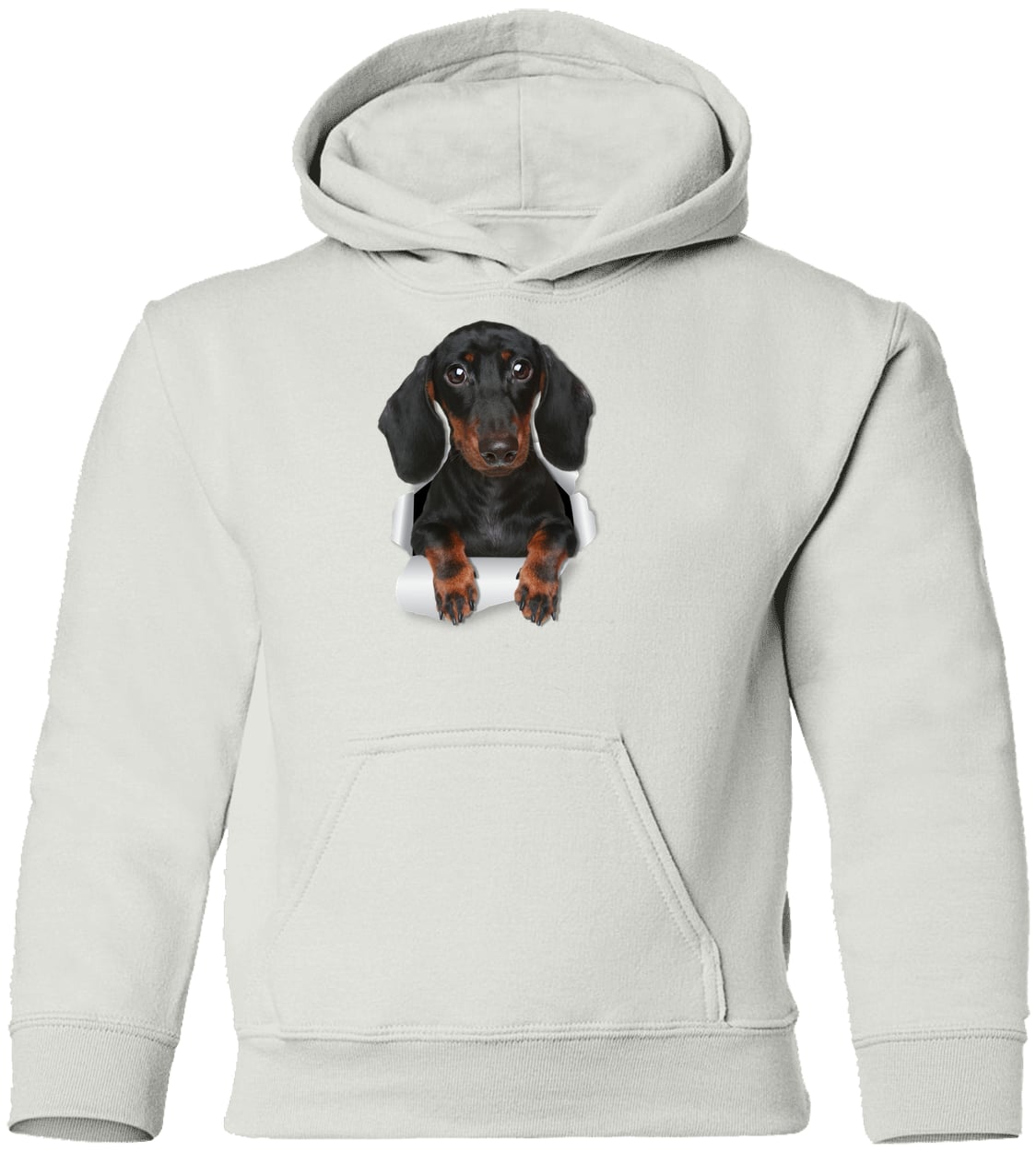 G185B Gildan Youth Pullover Hoodie - White