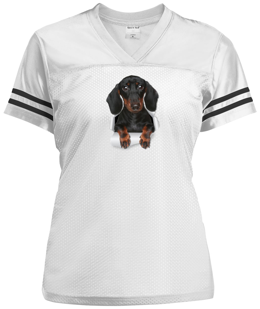 LST307 Sport-Tek Ladies' Replica Jersey - White/Black