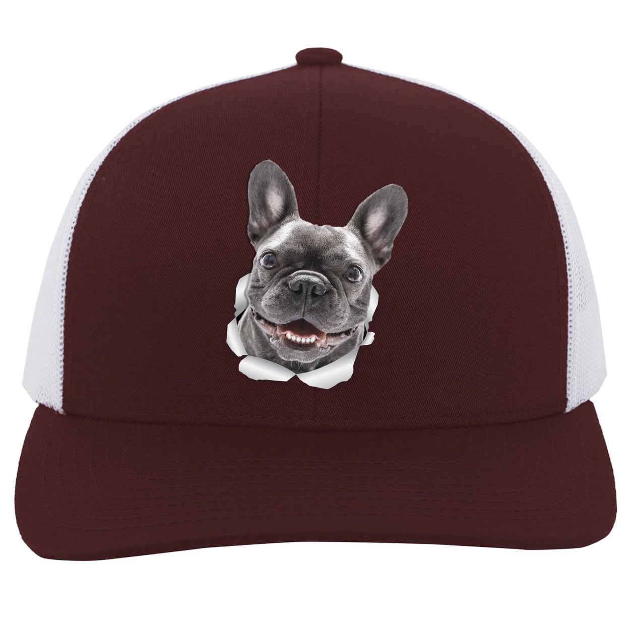 104C Trucker Snap Back - Maroon/White