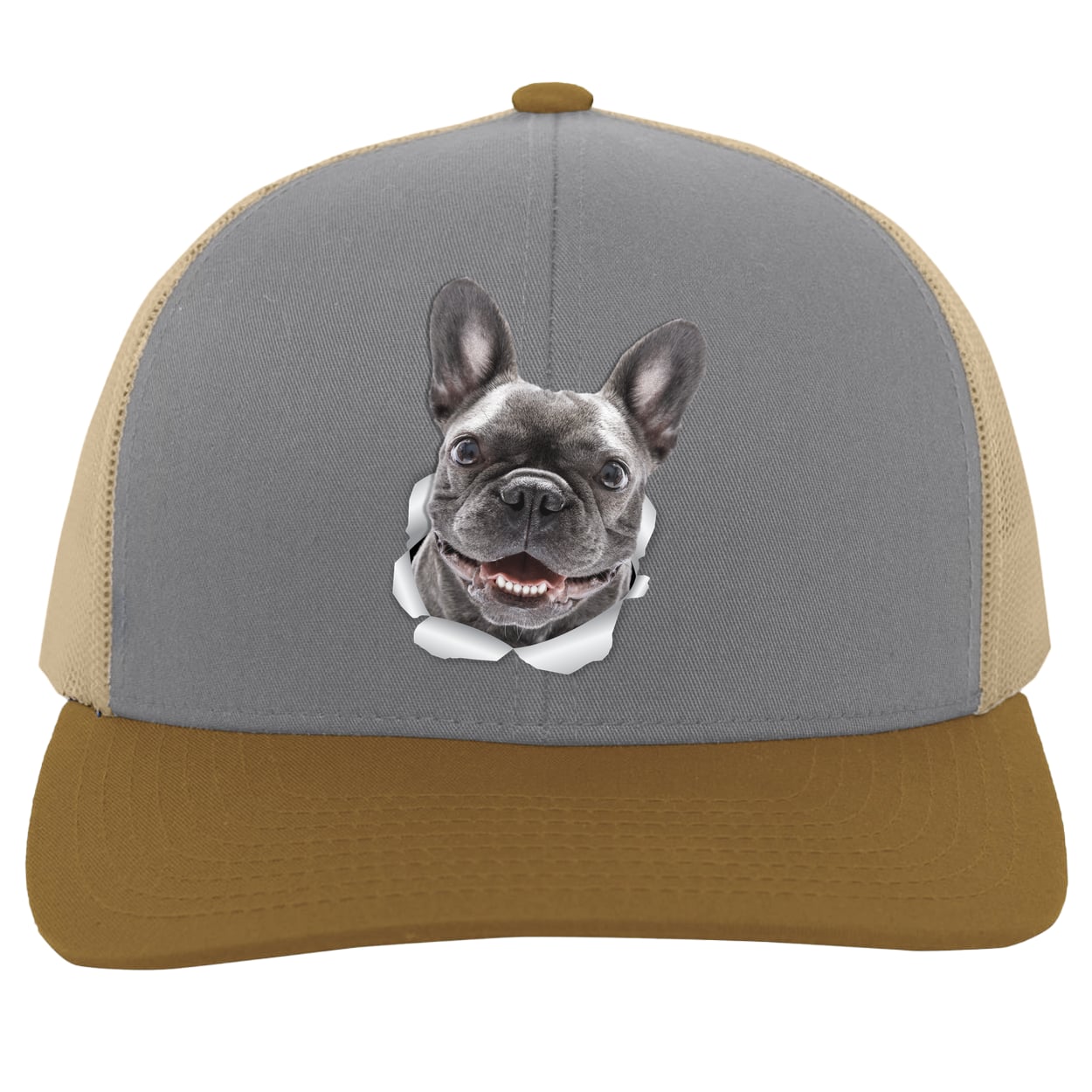 104C Trucker Snap Back - Heather/Beige/Amber
