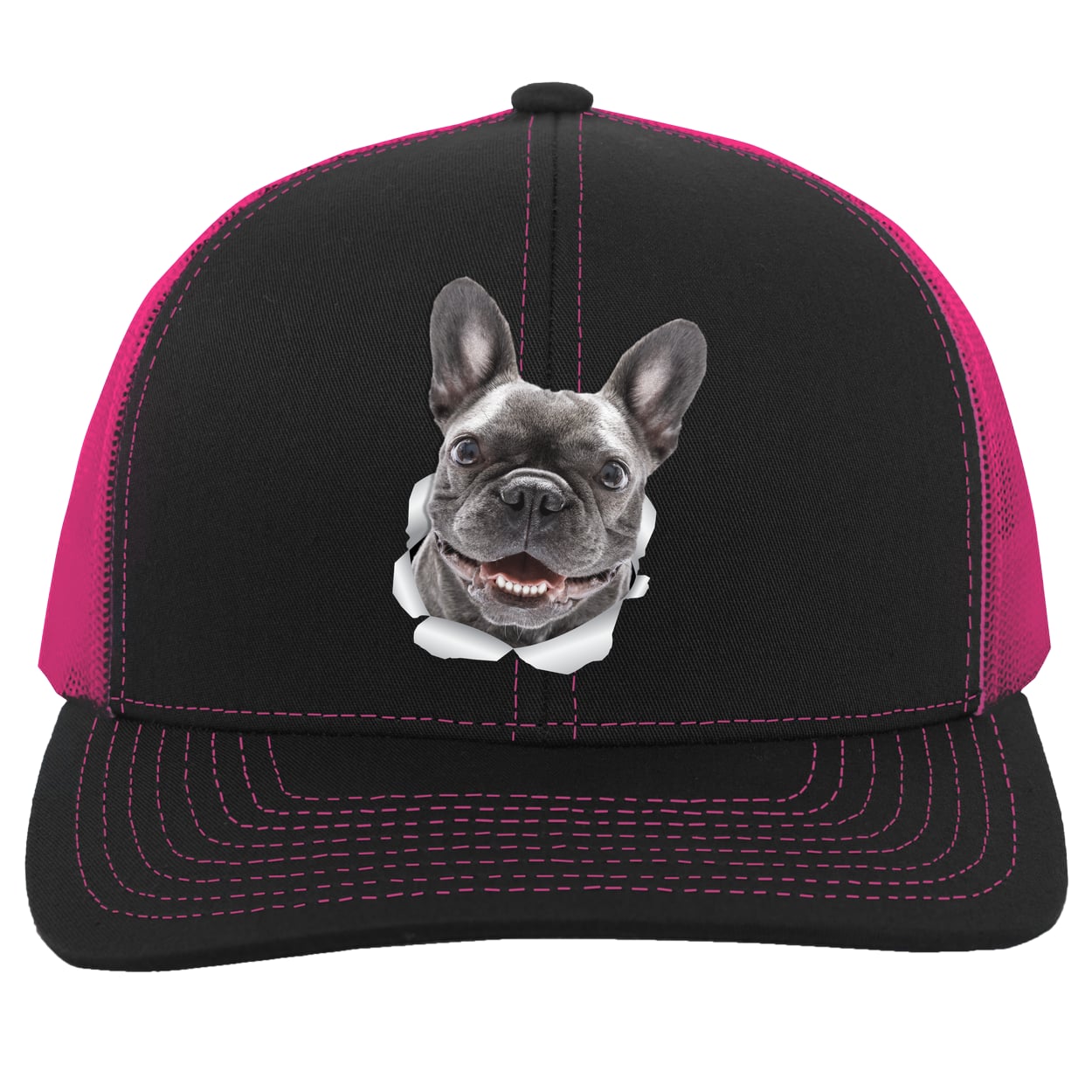 104C Trucker Snap Back - Black/Pink