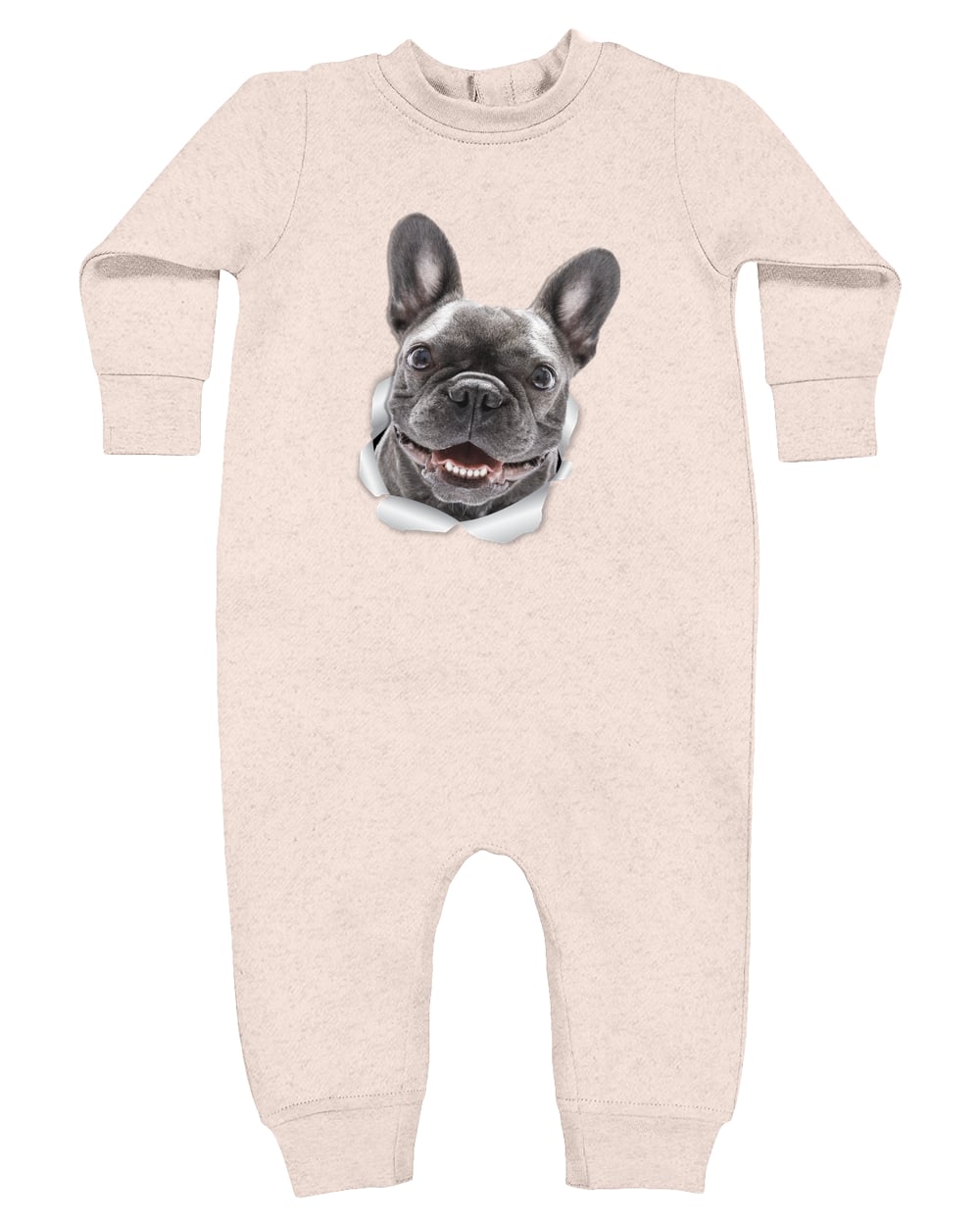 4447 Rabbit Skins Infant Fleece One-Piece Bodysuit - Natural Heather