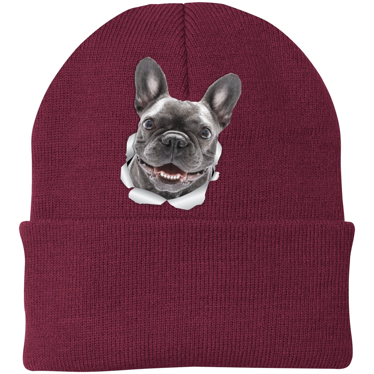 CP90 Port & Company Knit Beanie - Maroon