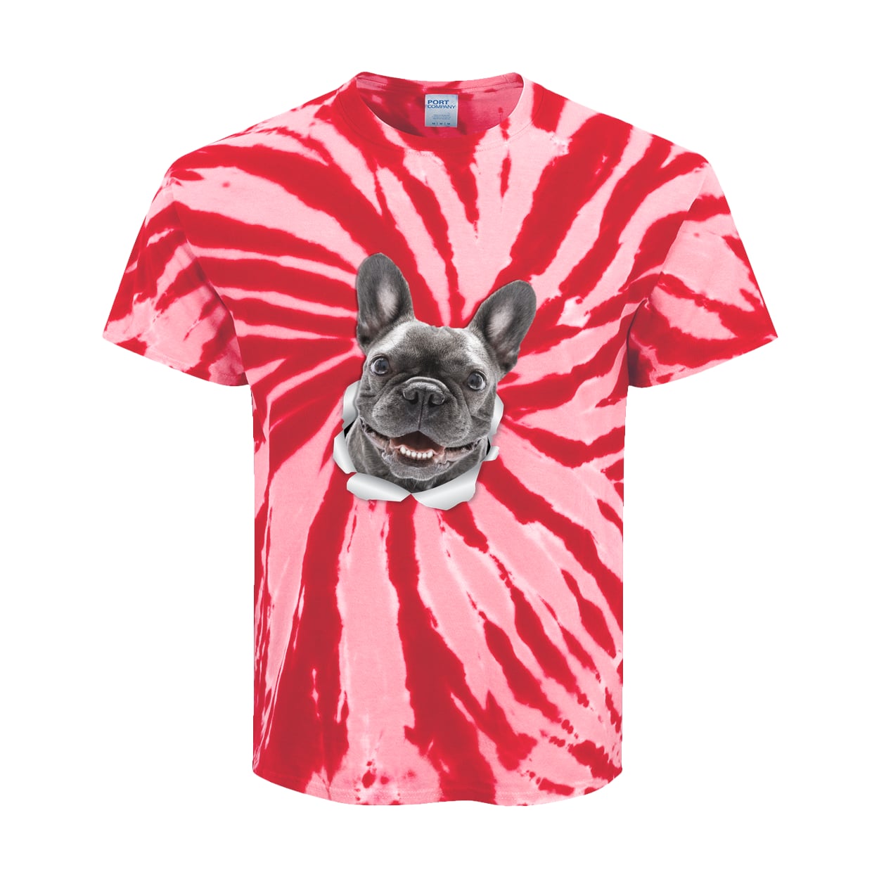 PC147Y Port & Company Kids Tie-Dye Tee - Red