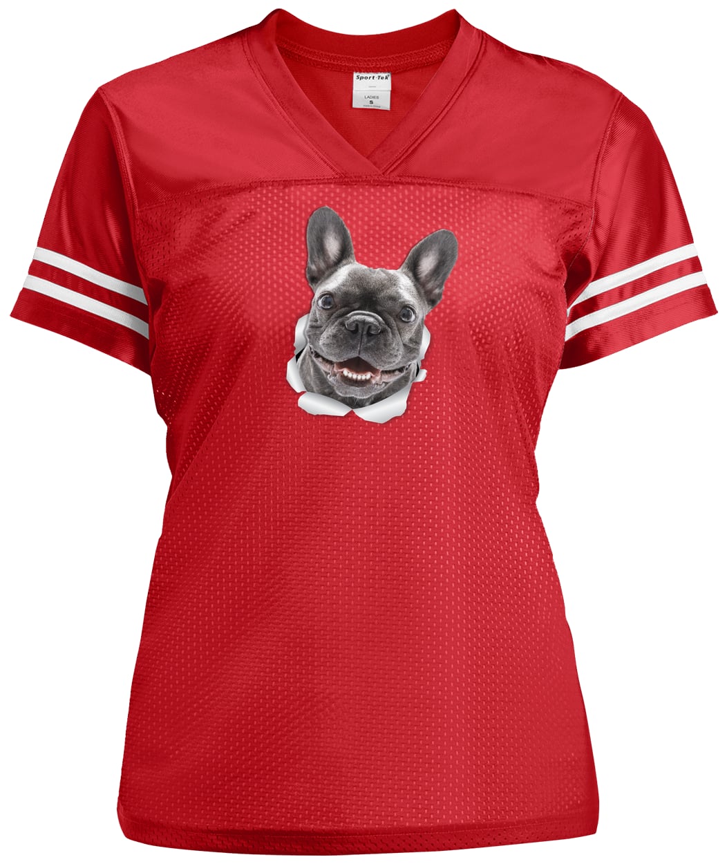 LST307 Sport-Tek Ladies' Replica Jersey - True Red/White