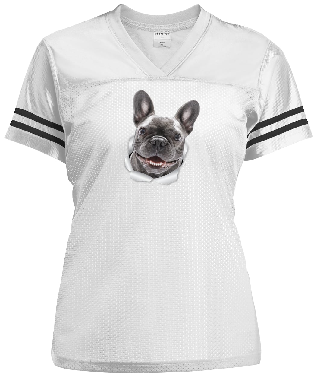LST307 Sport-Tek Ladies' Replica Jersey - White/Black
