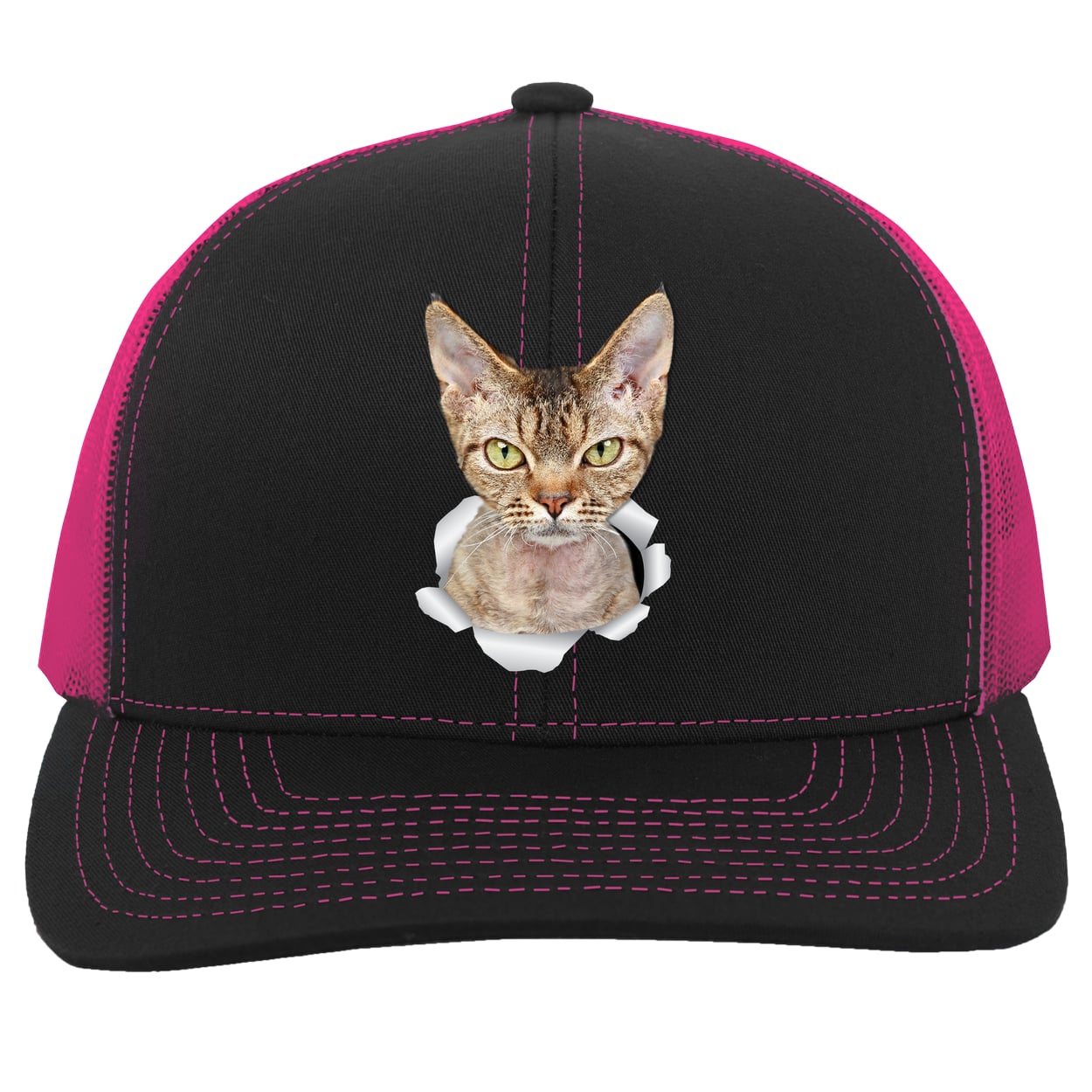 104C Trucker Snap Back - Black/Pink