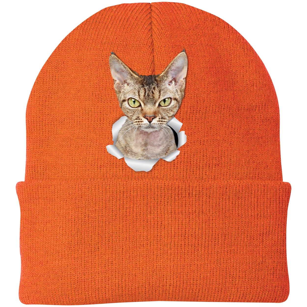 CP90 Port & Company Knit Beanie - Neon Orange