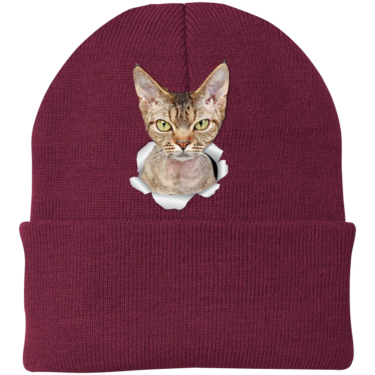 CP90 Port & Company Knit Beanie - Maroon