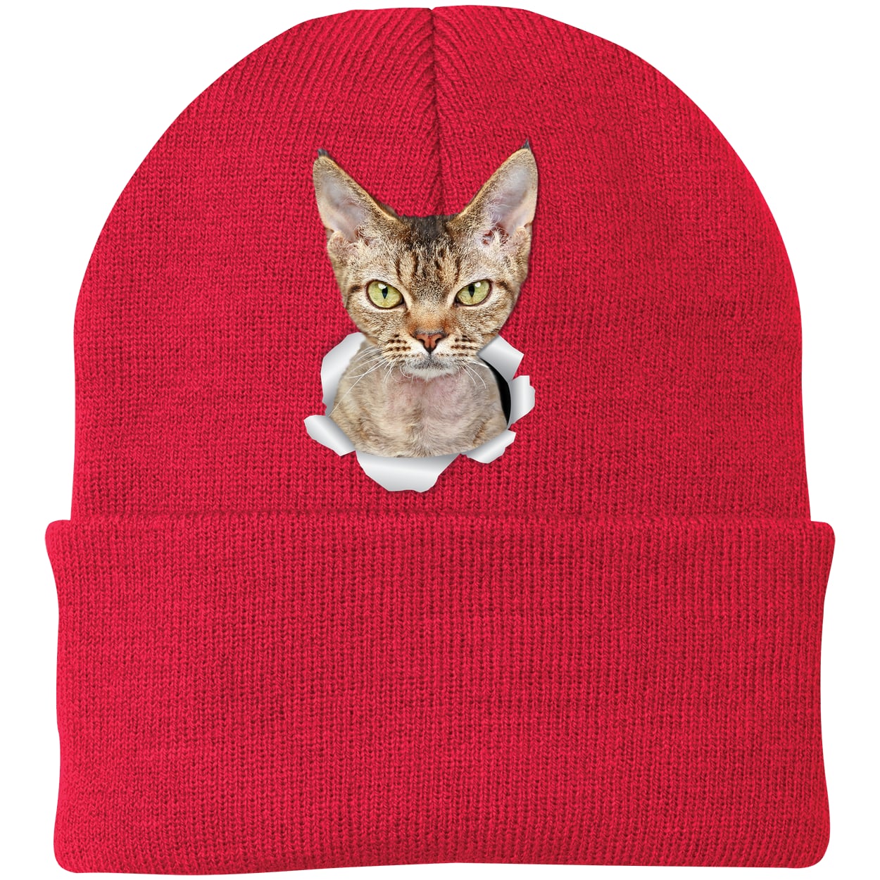CP90 Port & Company Knit Beanie - Athletic Red